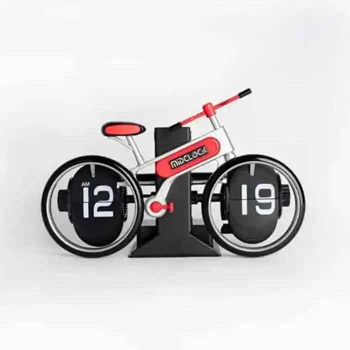 MidClock HY-F117 Bicycle-Inspired Retro Vintage Flip Desk Clock